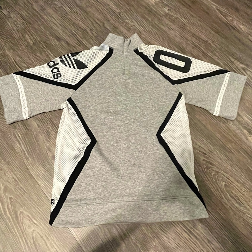 Adidas Gray Quarter Zip Tee
